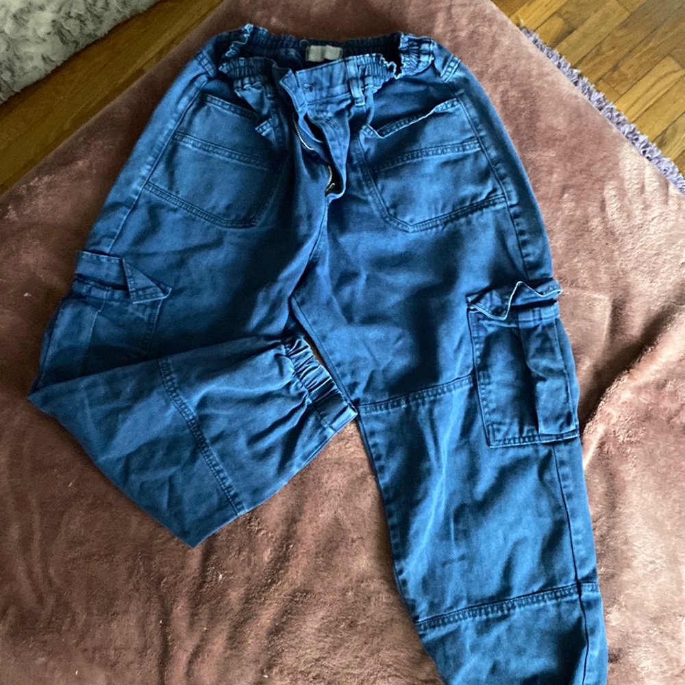 Blue cargo pants